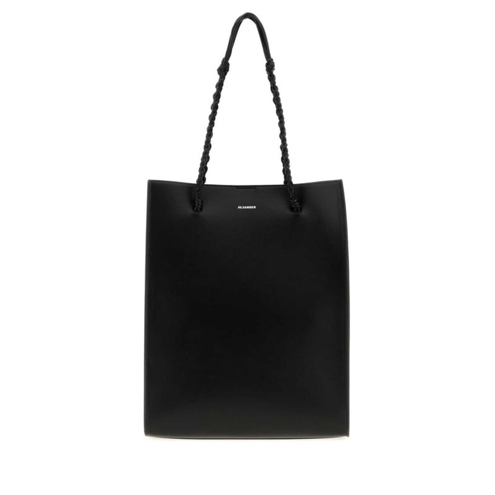 Jil Sander Men Black Leather Tangle Shopping Bag